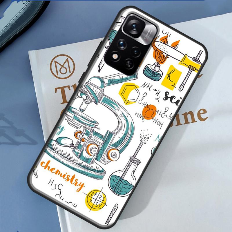 

Vintage Seamless Chemistry Laboratory Case For Xiaomi Redmi 14C 13C 10C 12C Redmi Note 13 14 Pro 12 11 9 10 9S 10S 11S 12S Cover Redmi 10