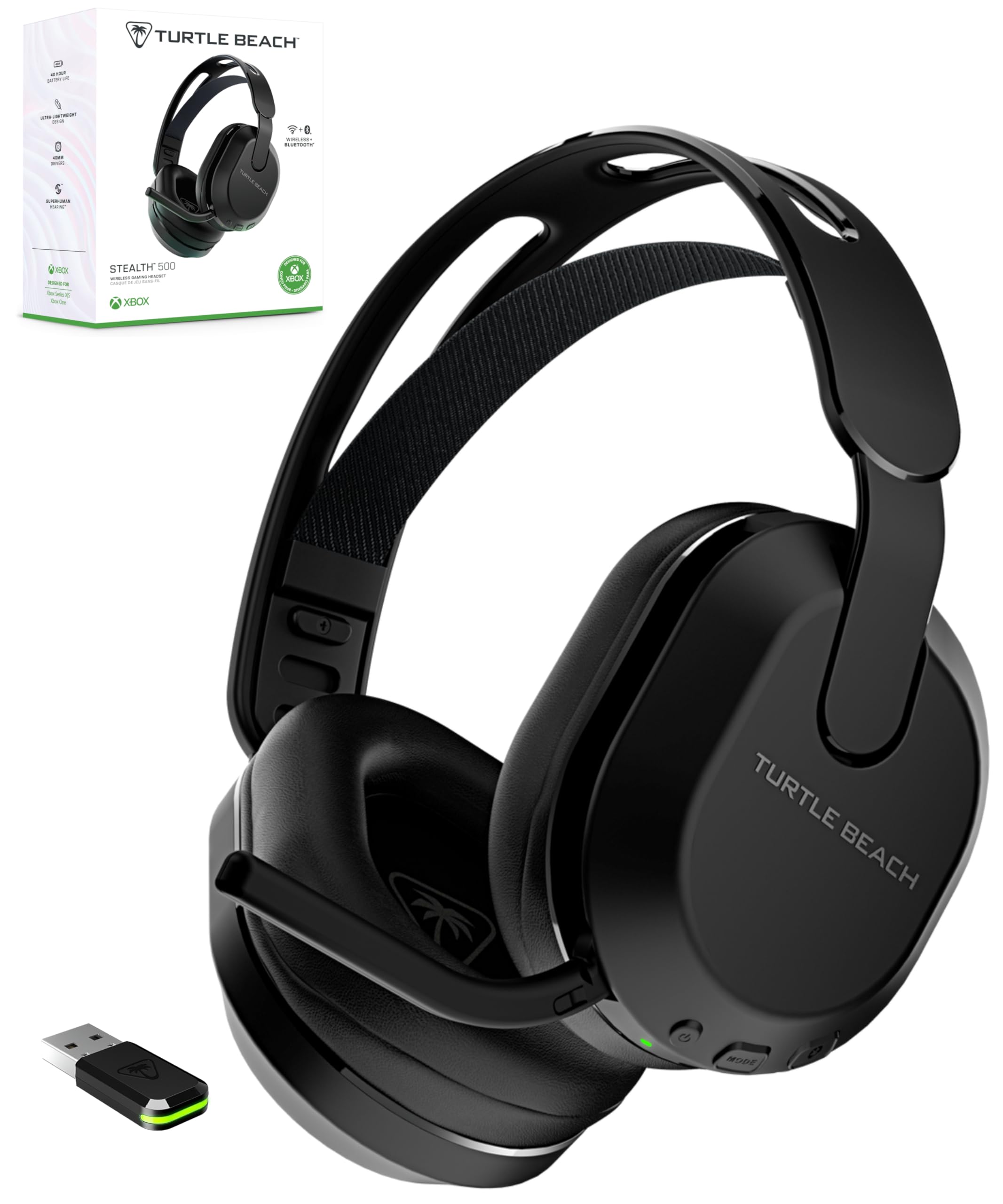 

ALGS TURTLE BEACH Stealth 500 XB Игровые беспроводные наушники с официальной лицензией для портативной игры Steam Deck 40 часов работы от аккумулятора Приложение EQ чёрный