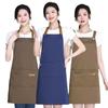 Adjustable Waterproof & Oil-proof Printed Apron with Logo and Text, Thickened Material, Stain-resistant, with Neck Strap.
