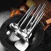 5 Pcs Kitchen Cooking Utensils Set Stainless Steel Shovel Soup Spoon Spatula Utensils Dinnerware Cooking Tools Kitchen Gadgets