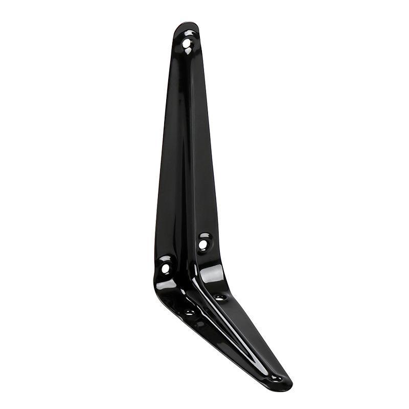 Triangular L Shaped Wall Mounting Bracket Corrosion Resistant Metal Support Bracket Black White for Garage Tool Shelf Organization