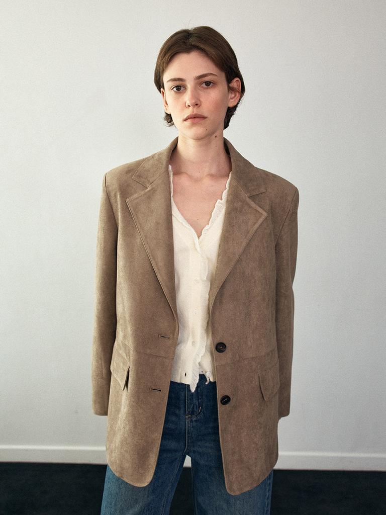 HUNCH Suede Single Jacket (2Colors)