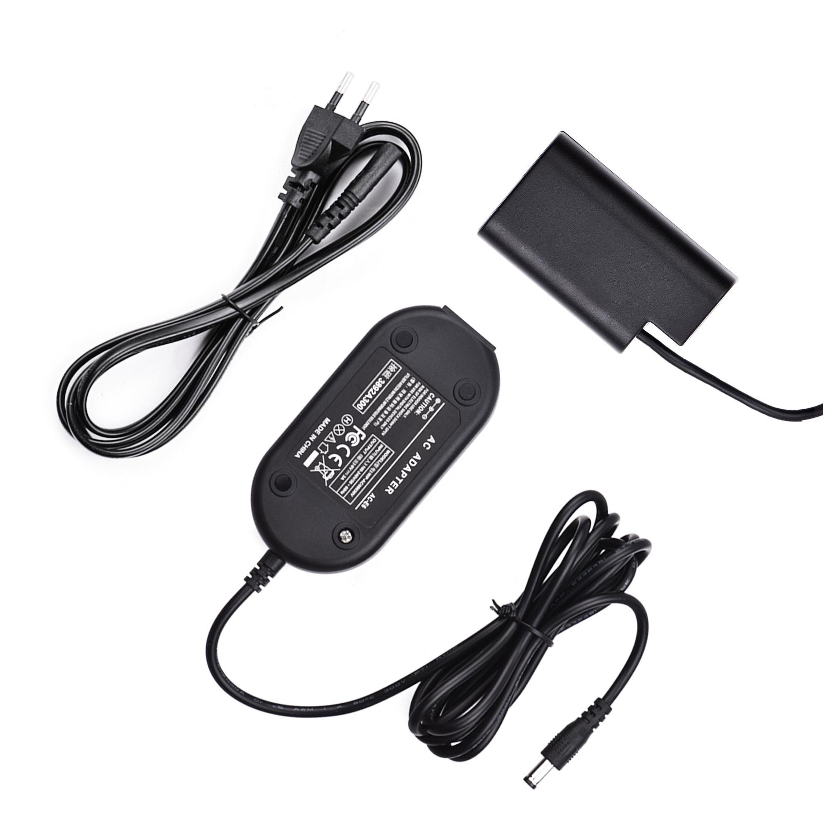 

Andoer DMW-DCC16 Имитатор аккумулятора Адаптер переменного тока Блок питания камеры с заменой вилки питания для EU Plug чёрный