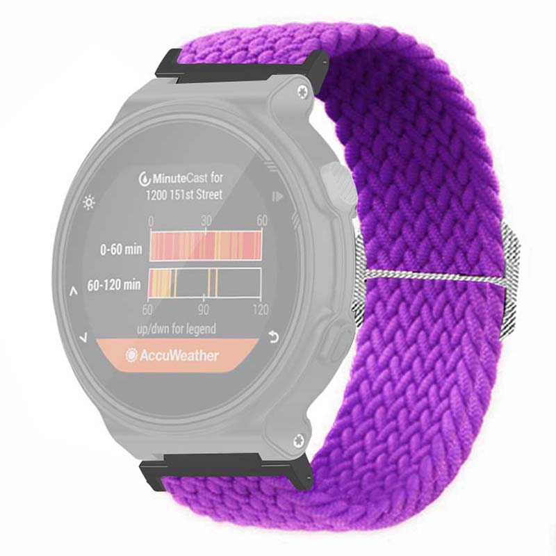 For Garmin Forerunner 220/230/235/735XT/620/630 Watch Strap Stretchy Braided Nylon Band