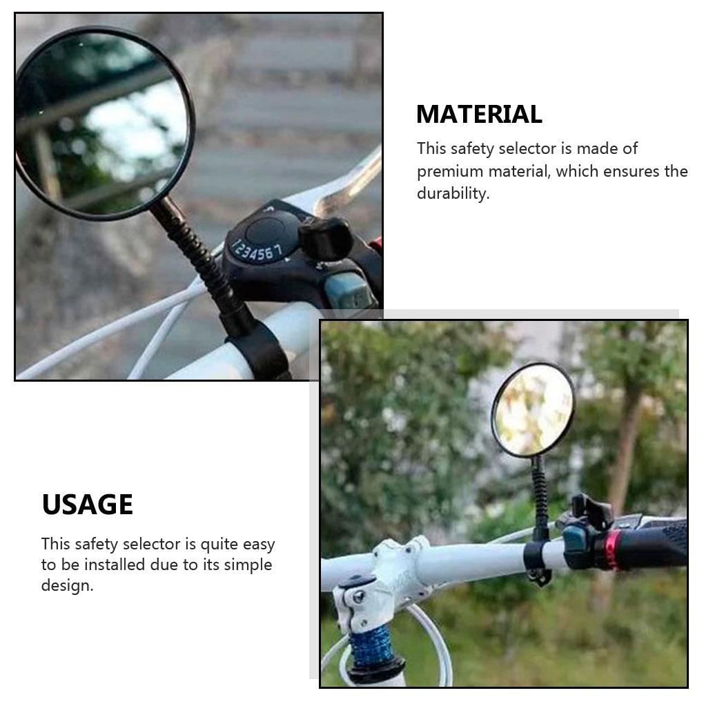 Bike Rearview Mirror Mountain Bicycle Handlebar Wide Angle Wear-resistant Rear Back View Mirror Improving Riding Safety