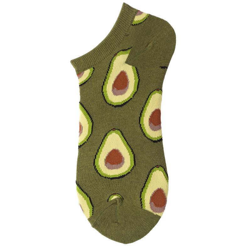 40 Style Fashion Colorful Short Socks Men Cotton Novelty Oil Painting Animals Food Avocado Casual Funny Ankle Sox
