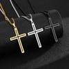 Minimalist Stainless Steel Cross Necklace - Contemporary Style