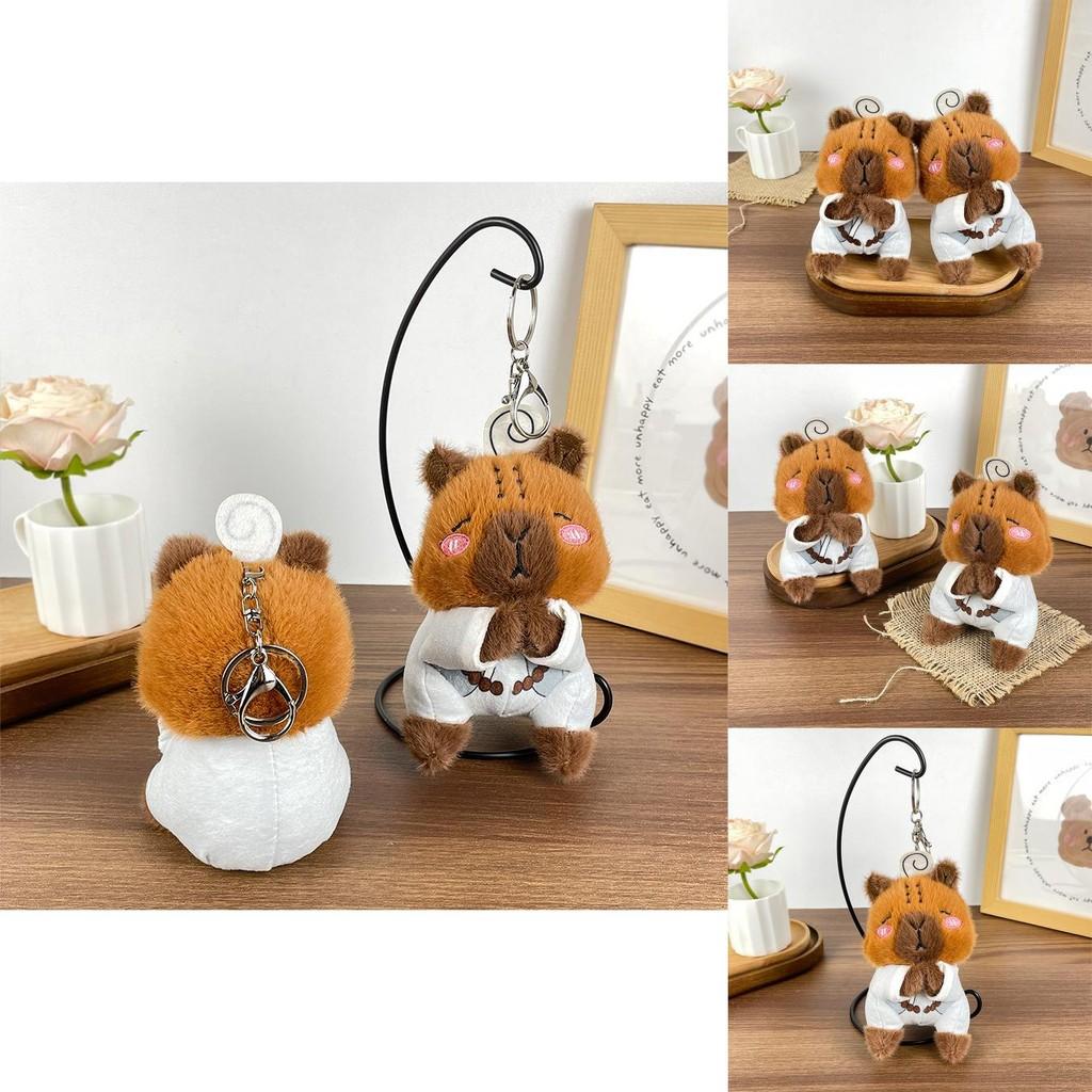 Premium Quality Capybara Plush Keychain Doll Cozy Short Plush Material For Keyrings