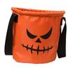 Halloween Candy Basket with LED Light Large Capacity Handle Design Pumpkin Shaped Candy Treat Bags Party Decoration