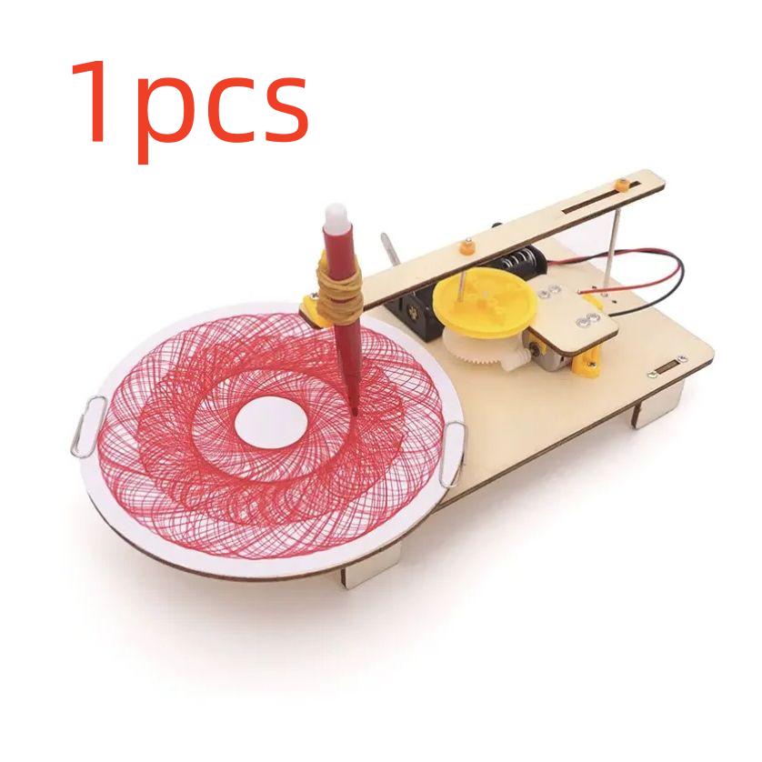

Diy Creative Wooden Electric Plotter Drawing Robot Stem Kids Model Automatic Painting Science Electronics Kits Experiment Toy