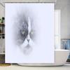 Whimsical Cat Shower Curtain With Fog Effect Perfect For Bathroom Decor
