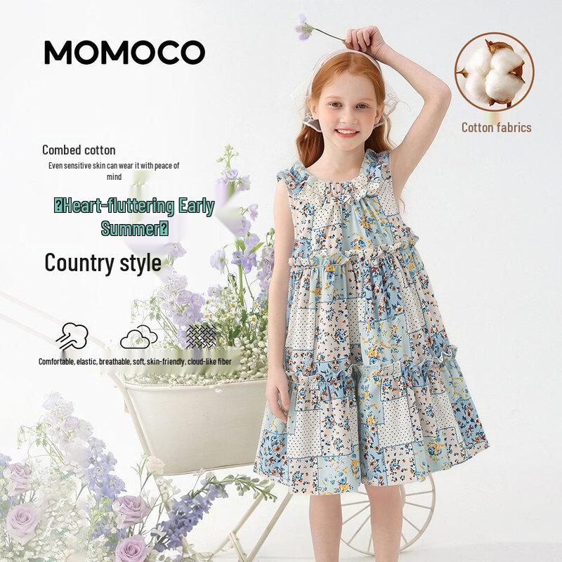 

Повседневное платье без рукавов для девочек MOMOCO 130
