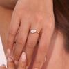 E.B.belle Wave Drop Round Zircon Ring Waterproof Minimalist 316L Stainless Steel Women's Rings 18K Gold Plated Accessories