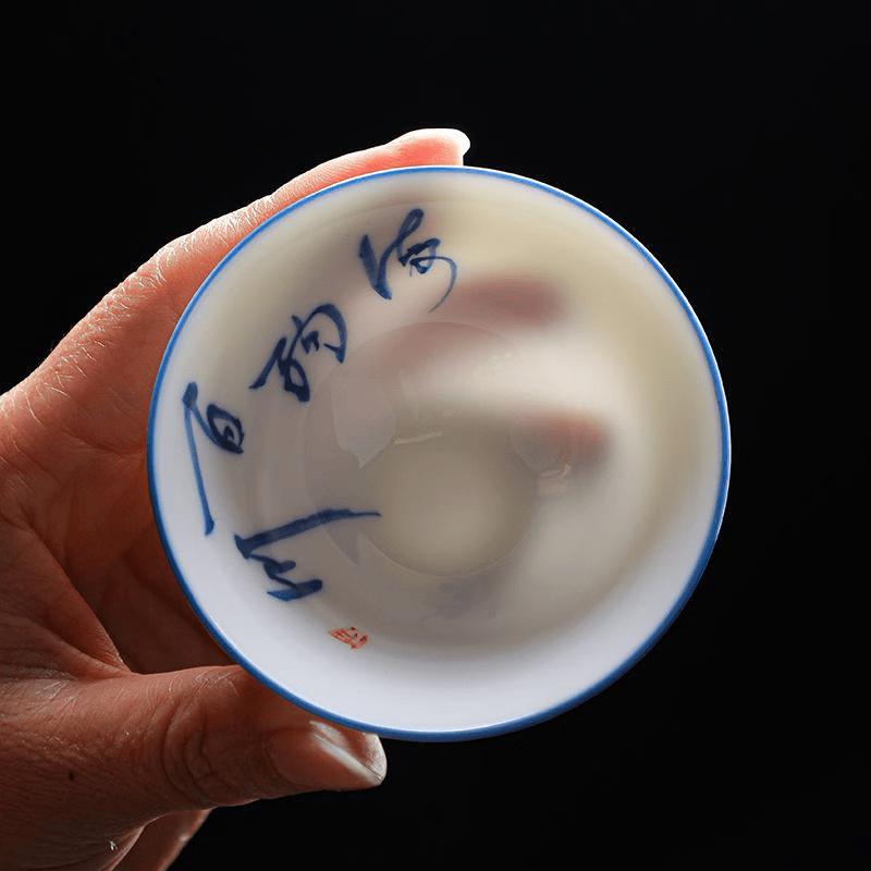Hand-Painted Douli Kung Fu Teacup Set