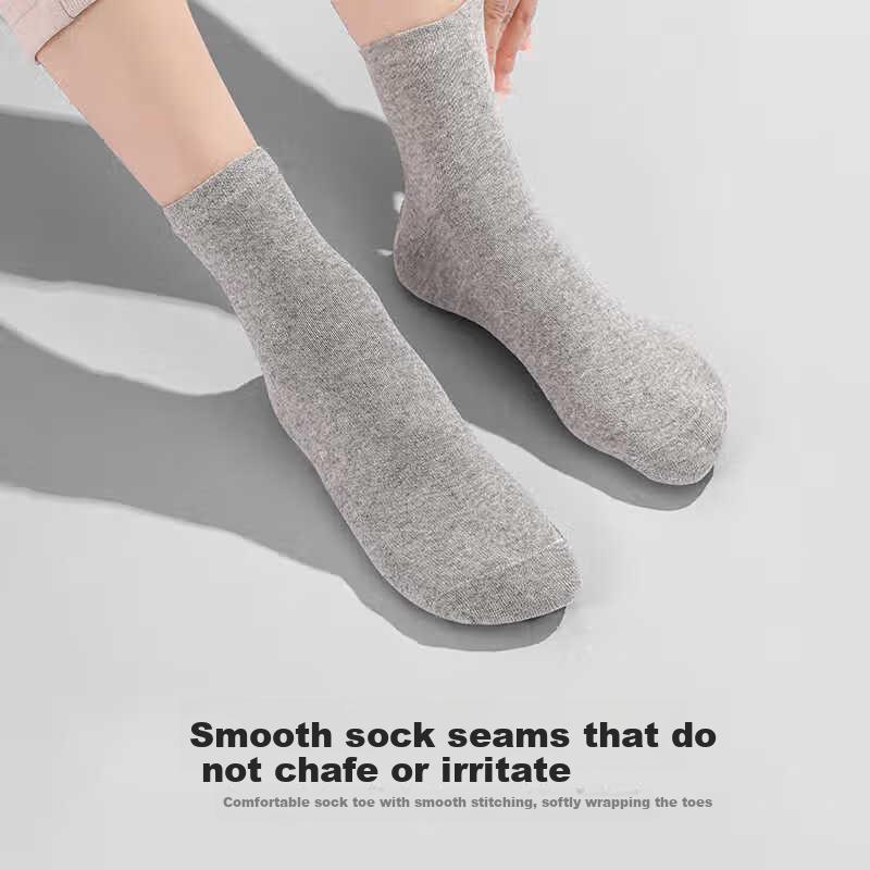 Etravel Disposable Socks 20 Pairs Mid-Calf Unisex Travel Daily Use Sweat-Absorbing Breathable Sports Socks All-Season White