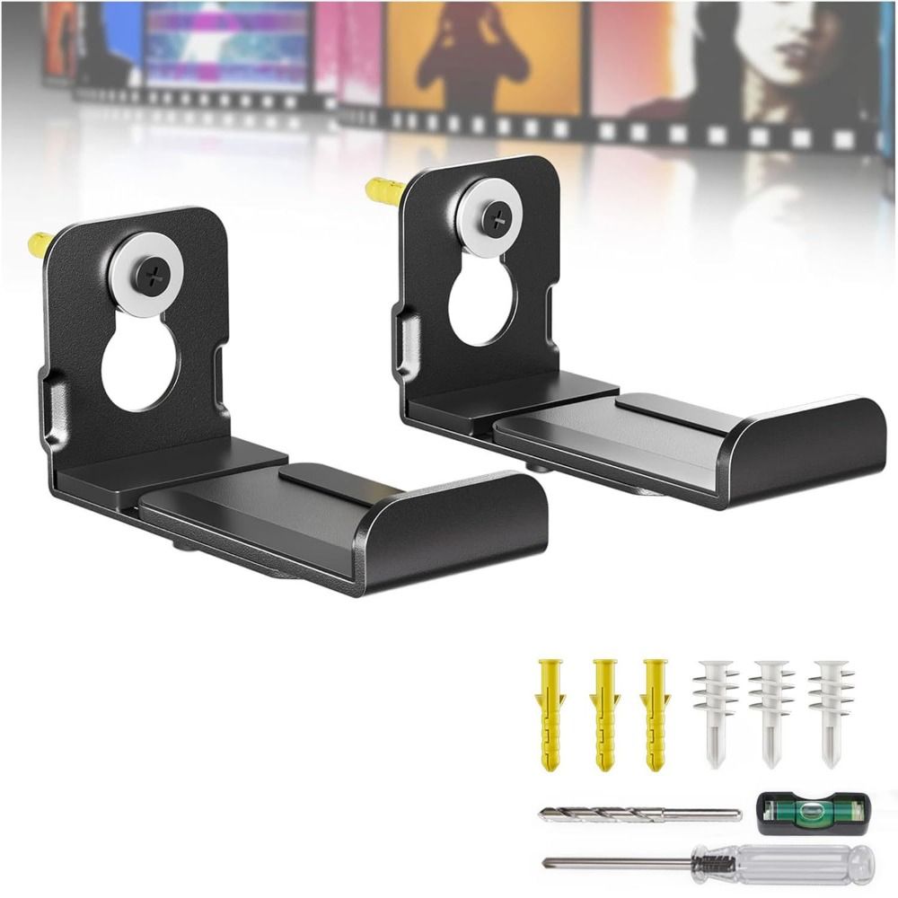 2pcs Space Efficient Speaker Wall Mount Heavy Duty Speaker Holder Floating Rack  Home Theater