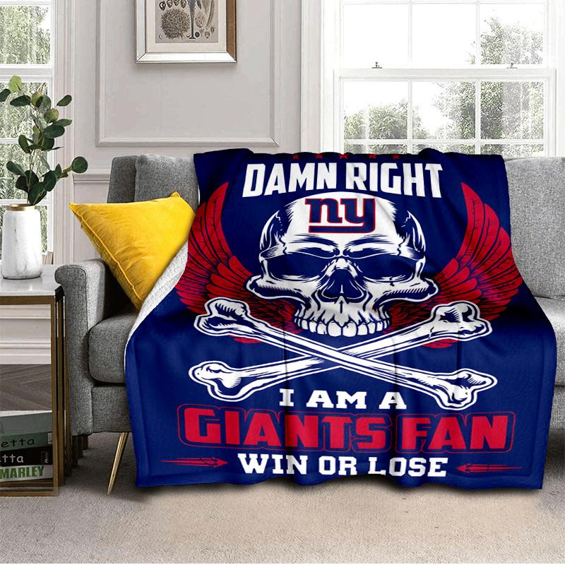 New York Giants Helmet Blanket Outdoor Flannel Blanket for Camping, Hiking, Garden Parties, Picnic Essentials,gift for family and friends