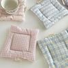 Washable Thick Placemats With Checkered Striped Dot Design Heat Insulation Table Protectors Coasters Small Cushions