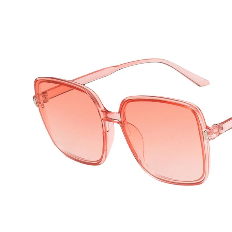 New Gradient Jelly Colored Sunglasses Women's Large Frame Square Rice Nail Sun Glasses Trendy Versatile Glasses UV400 Eyewear