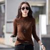 Women's Sweater Half Turtle Neck Autumn Stripes Top Female Solid Pullovers Long Sleeve Warm Ladies Clothes