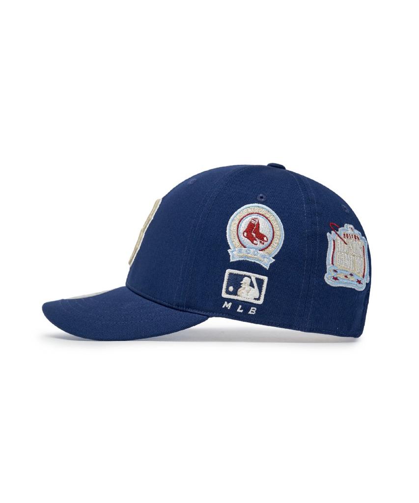 Emelbi Signature All-Over Patch Structure Ball Cap Bos (Mg.Navy)
