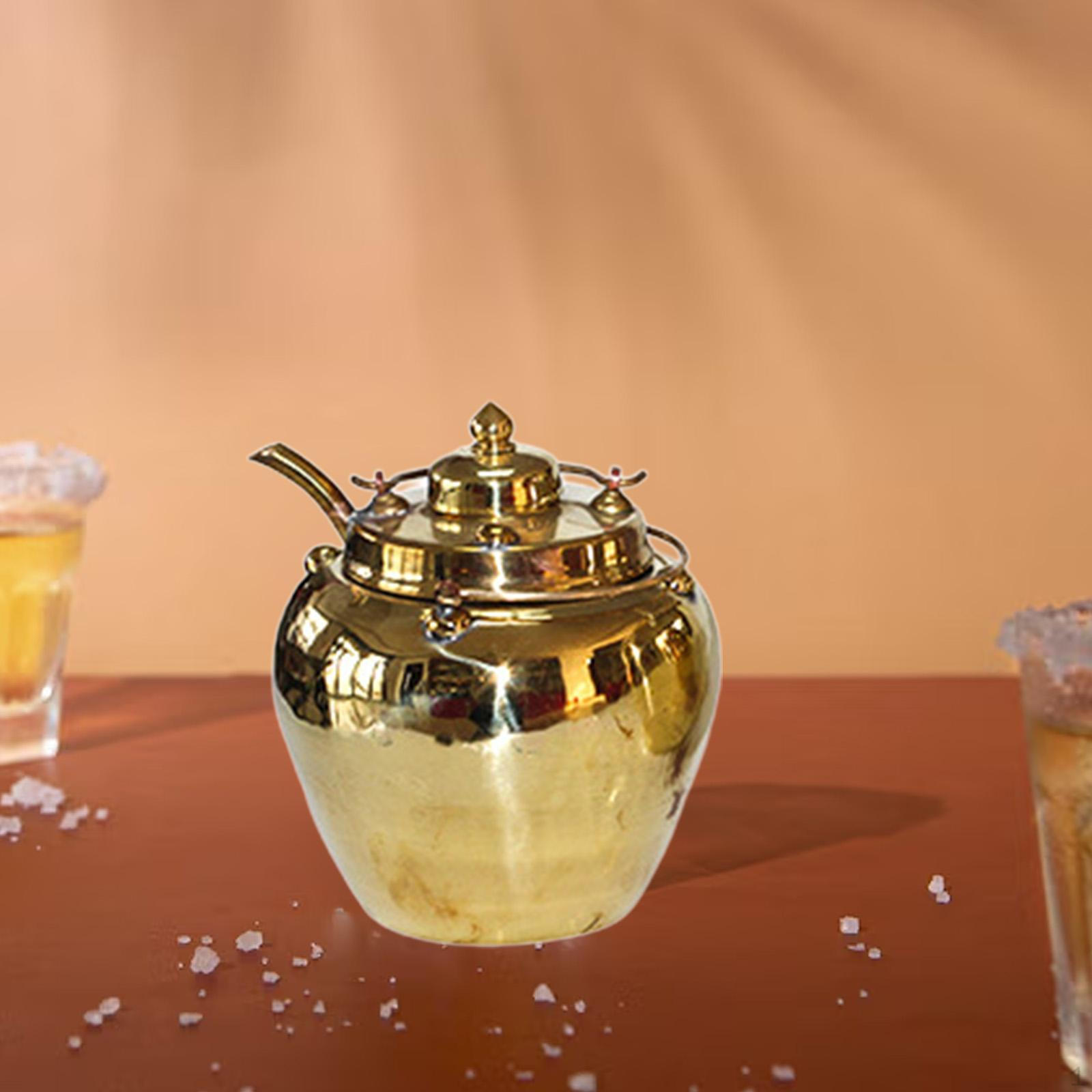 

Чайник-грелка Латунный Чайник для воды для кухни Кемпинга Домашнего хозяйства Пикника 150ml