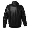 Chaqueta de Cuero para Motociclista con Forro de Terciopelo Otoño/Invierno 2026 para Hombre - Estilo Béisbol Bordado Juvenil de Moda