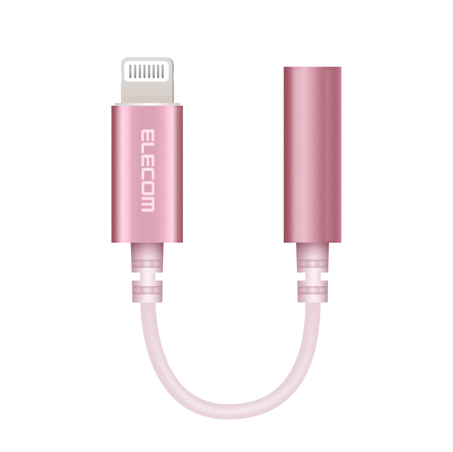 

ELECOM Lightning to 4-Pole Headphone Adapter Conversion Cable, Apple Certified, Pink, MPA-XL35DS01PN