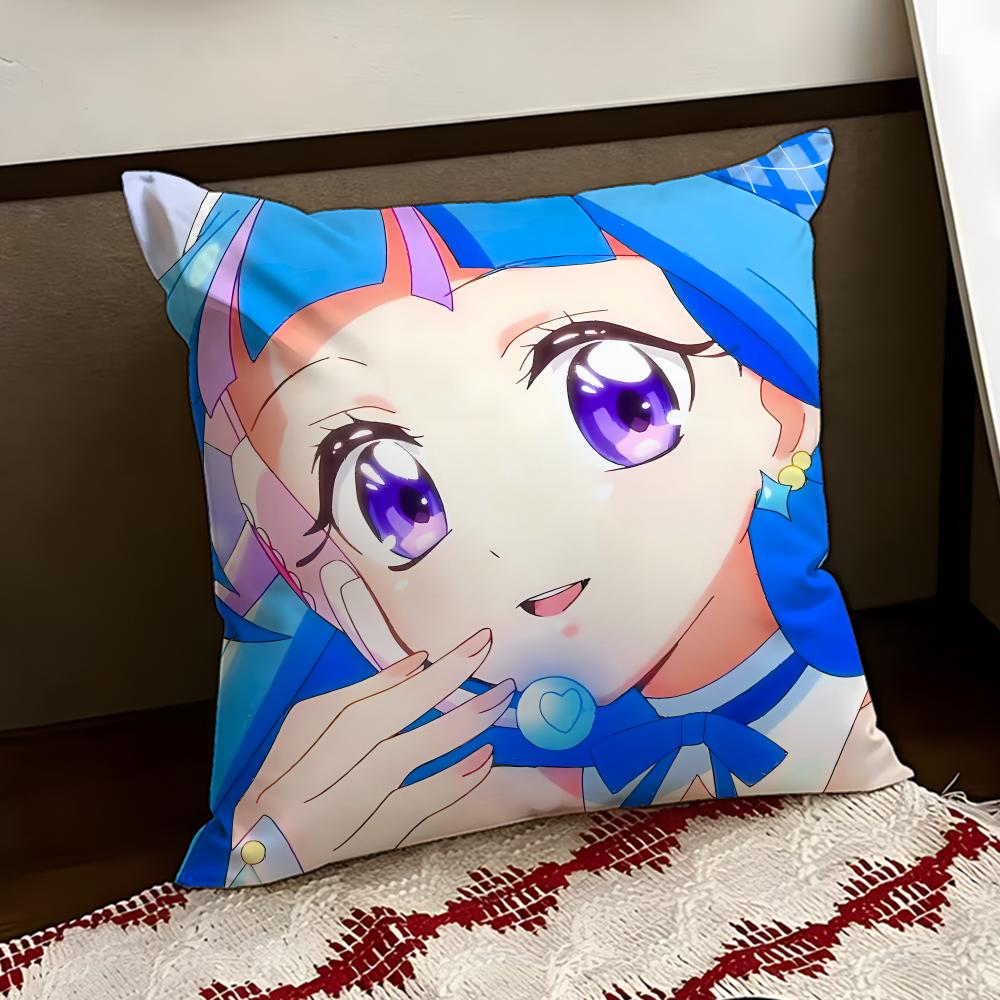 YYou and Idol PPretty Cure Cushion Cover Reversible Soft Durable Pillow Cover Home  Car MultiScene Use for Daily Comfort