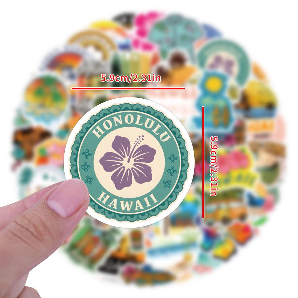 55 New Hawaiian Graffiti Stickers Decorative Scooter Computer Guitar Account Stickers