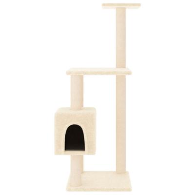 Cat Tree with Sisal Scratching Posts Cream 104 Cm
