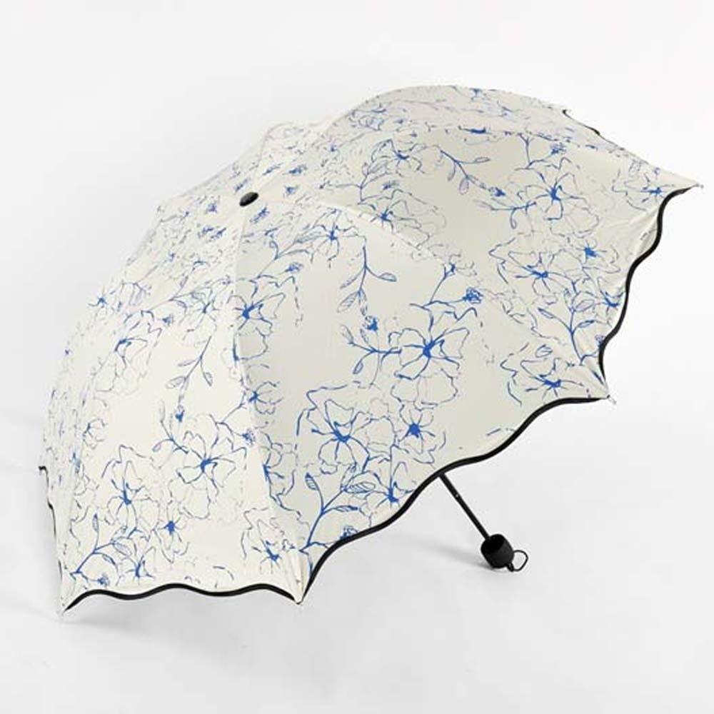 High-end Hibiscus Printed Umbrella Flower Shaped Design anti-UV Protection Brolly  Daily Use