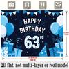 Party Backdrop Balloon Blue Flat Bunting Balloons Flags Hanging Hang Celebration Photo Booth Birthday Party Decor
