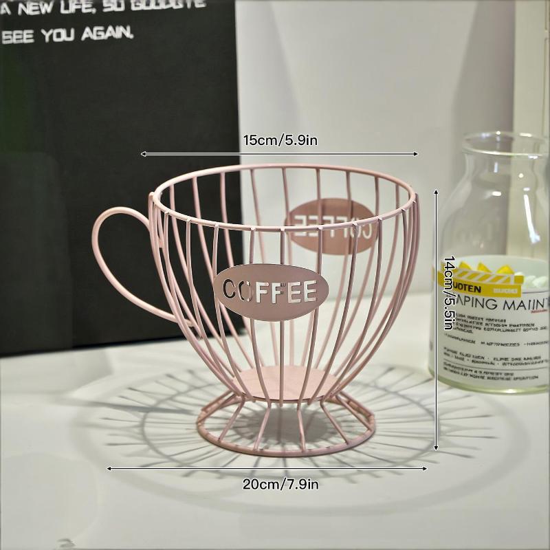 Metal Coffee Capsule Holder Large Capacity Cup Coffee Pod Organizer For Coffee Shop Bar Display Kitchen Storage Accessories