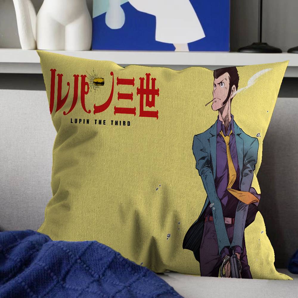 Adventure Story LLupin The Third Cushion Cover Car Throw Pillow Case For Sofa Car Christmas Gift xcm xcm