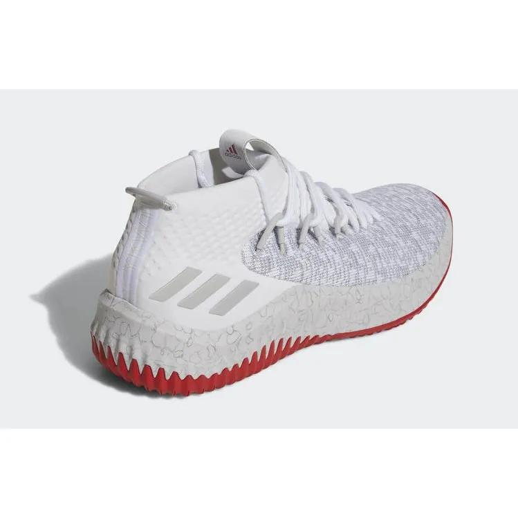 adidas Dame 4 'Rose City' (Unisex) White / Grey-Light Scarlet Basketball Shoes CQ0471