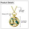 Owl Pocket Watch Skeleton Antique Roman Analog Display Waterproof Pocket Watch Pendant Necklace Chain Gold Birthday Anniversary Christmas Day Present