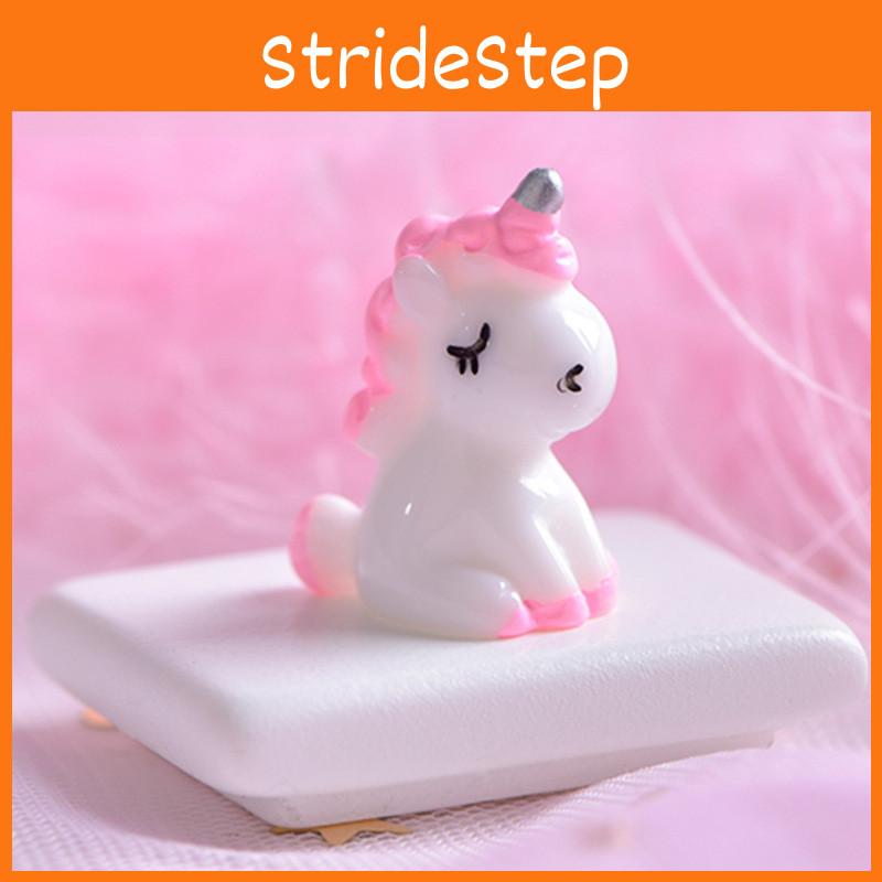 Rozkošné mini figurky jednorožců Pryskyřičné řemeslo Barevný kreslený styl Ideální pro pohádkové zahrady