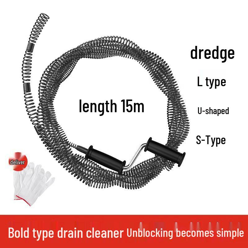 

Универсальный инструмент для прочистки засоров канализации, туалетов и кухонных труб.