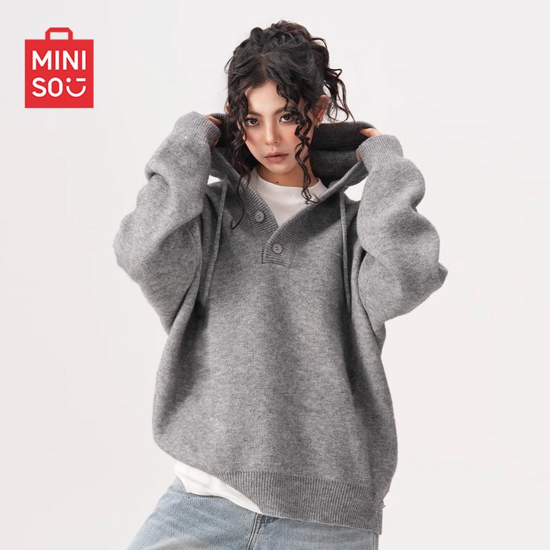 MINISO Unisex Hooded Knit Sweater XL