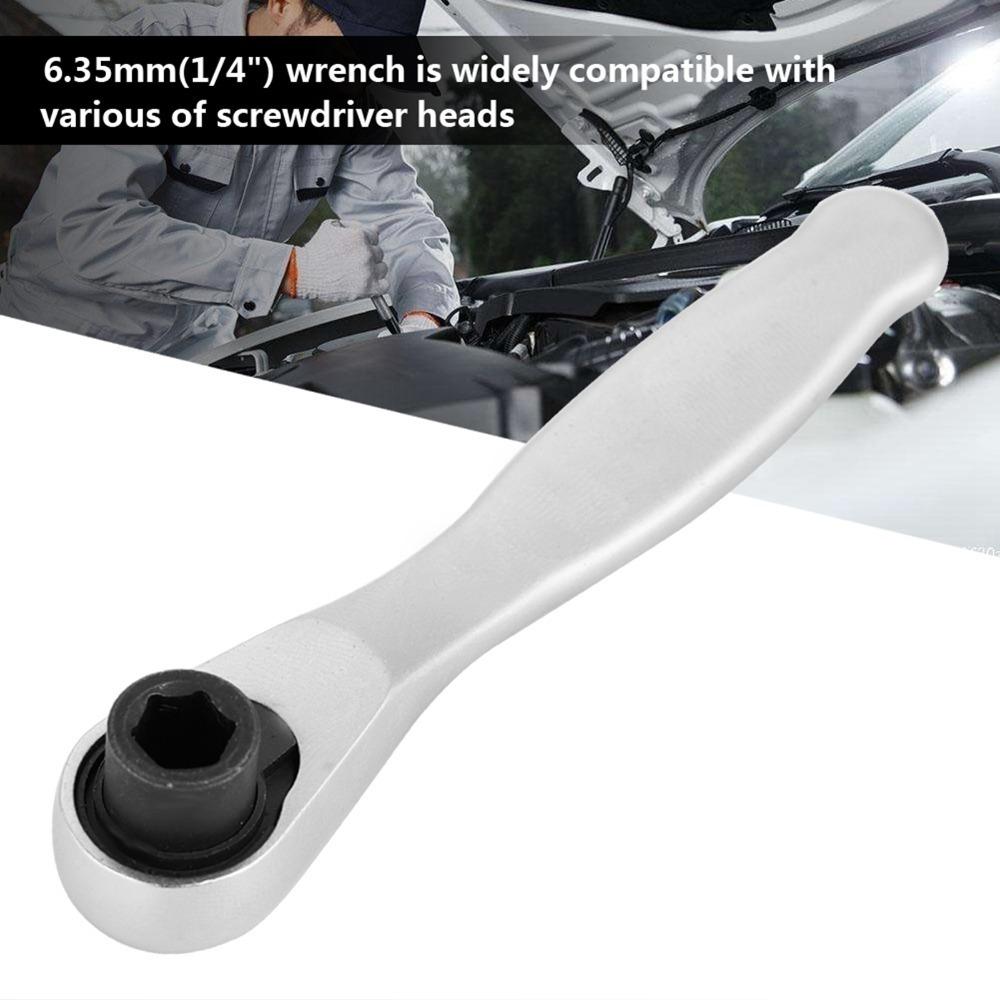 High Torque Mini Ratchet Wrench 6.35mm 1/4Inch Mini Ratchet Screwdriver Automotive Repair