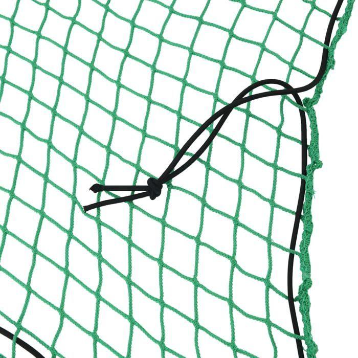 VidaXL Filet pour remorque avec corde élastique vert 2,5x1,5 m PP, filet de chargement, filet de chargement pour remorque, 4012232