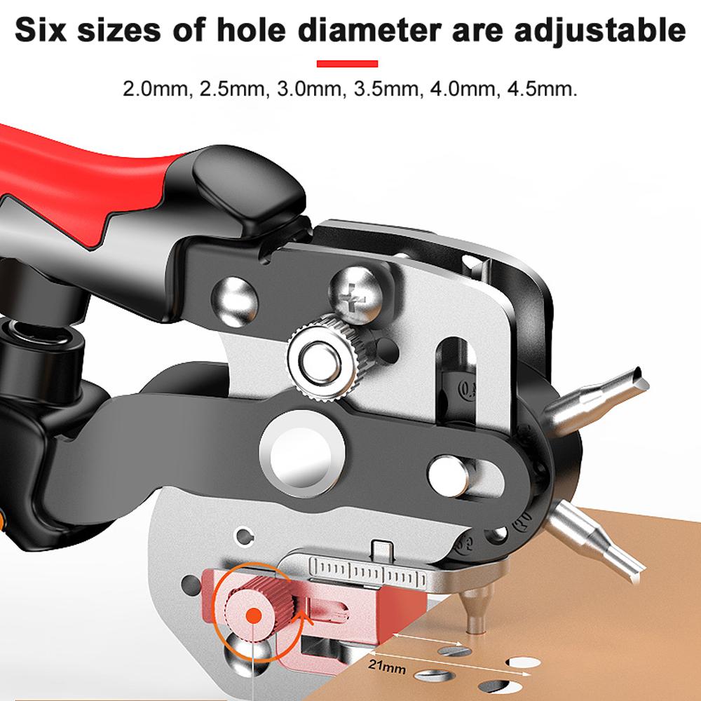 Multifunctional Hole Punch Eyelet Puncher Leathercraft Leather Belt Watchband Belt Round Hole Punch Plier Plastics Iron