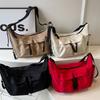 New trendy fashion women's shoulder bag large capacity messenger bag tooling style casual cloth bag