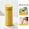 2 in 1 Ice Cube Bottle Portable Silicone Ice Cube Cup with Ice Cube Mold Easy Press to Release Ice Maker for Outdoor Travel Home Office