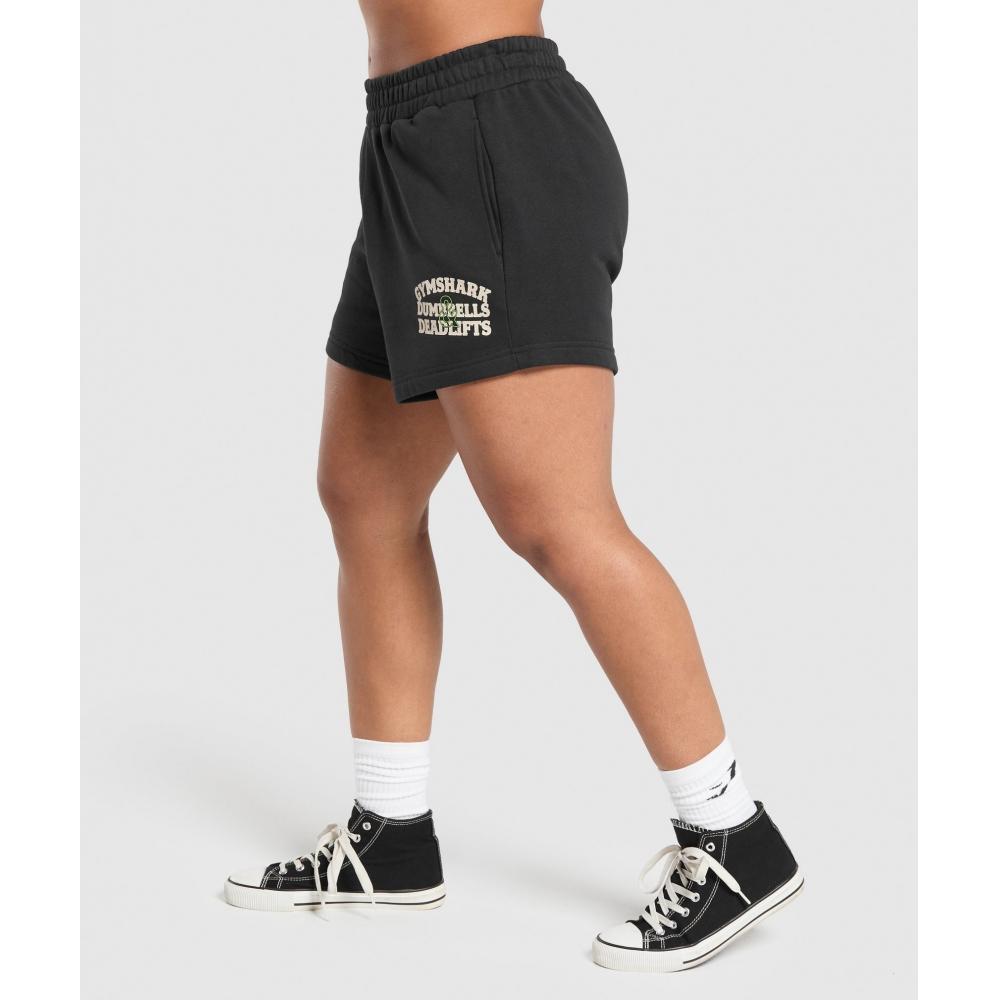 Gymshark Dumbells   Deadlifts Shorts Black B9a4k Bb2j