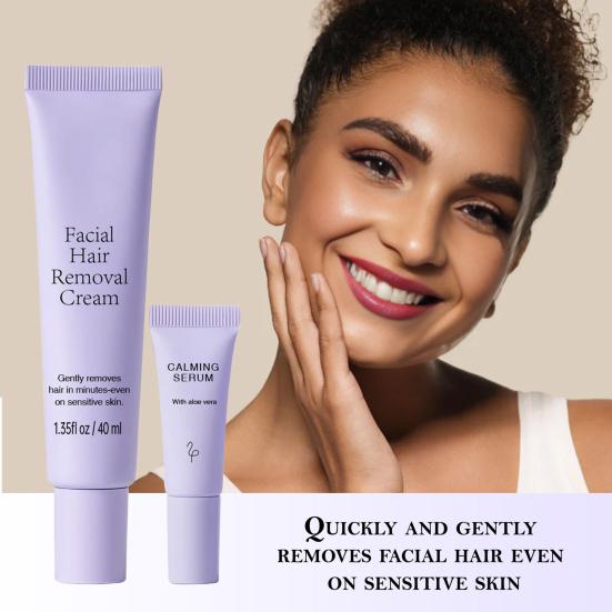 40ML Hair Removal Cream with 5ML Essence Men Women Painless Full Body Arm Leg Underarms Bikini Private Facial Hair Remover Depilatory Cream