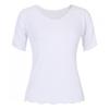 Shop Women U Neck Ribbed Silk T shirT whiTe Dai Wsh 20553