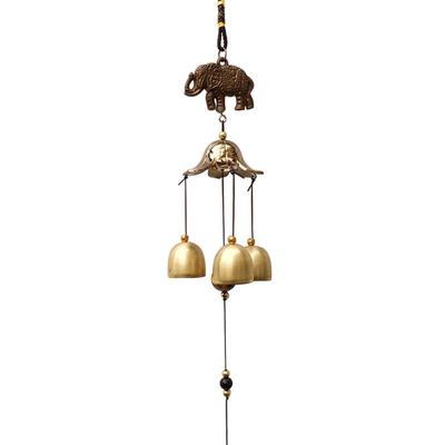 95AA Metal Wind Chime Pendant Lucky Doorbell Hanging Ornament  Windchime for Outdoor Garden Front Door Decoration Feng Shui