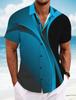 Men's Geometric Line Abstract Art Shirt Summer Shirt Button Up Shirt Short Sleeve Fashion Summer 3D Print Casual Shirt